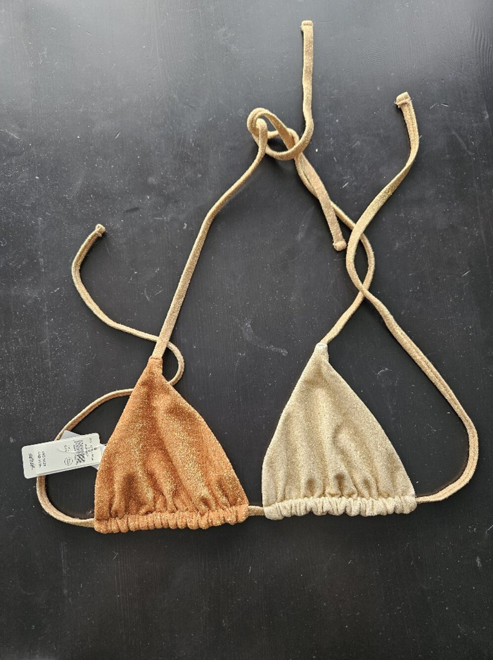Flashy Triangle Bikini Top